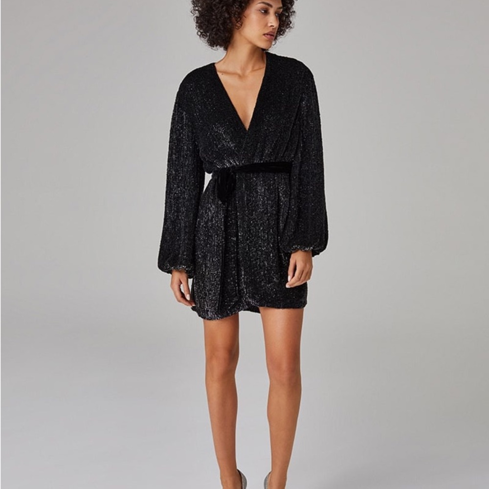 NWT Retrofete Gabrielle Sequin Wrap Dress